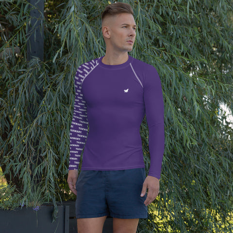 YAKWARY Men Gym Special Purple Rash Guard