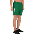 YAKWARY Men Sports Long Green Shorts