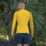 YAKWARY Men Gym Special Yellow Rash Guard