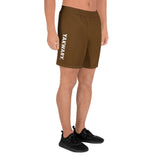 YAKWARY Men Sports Long Brown Shorts