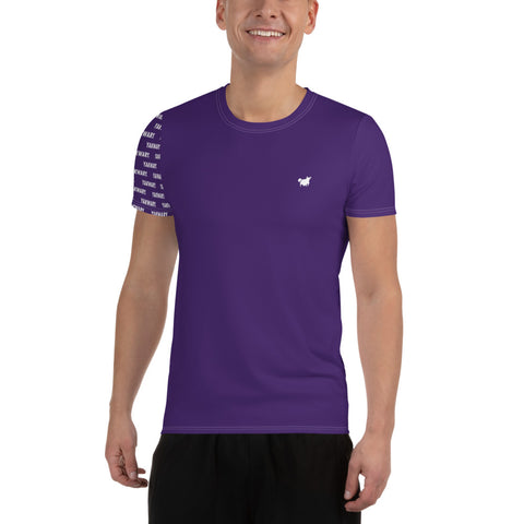 YAKWARY Men Purple Sports T-shirt