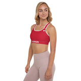 YAKWARY Women Red Padded Sports Bra