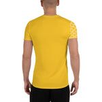 YAKWARY Men Yellow Sports T-shirt