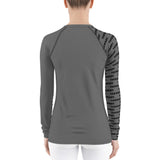 YAKWARY Women Gray Special Rash Guard