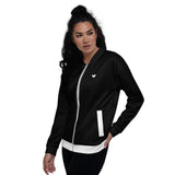 YAKWARY Women Black Bomber Jacket