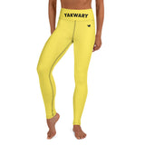 YAKWARY Yellow Yoga Leggings With Pocket