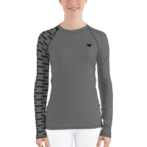 YAKWARY Women Gray Special Rash Guard