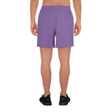 YAKWARY Men Sports Long Purple Shorts