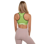 YAKWARY Women Green Padded Sports Bra