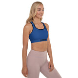 YAKWARY Women Blue Padded Sports Bra