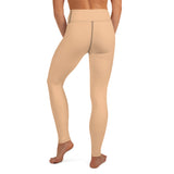 YAKWARY Brown Yoga Leggings With Pocket