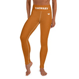 YAKWARY Brown Yoga Leggings With Pocket