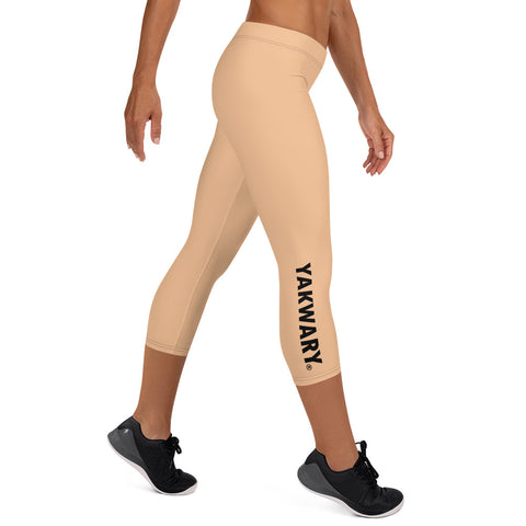 YAKWARY Women Brown Capri Leggings