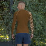 YAKWARY Men Gym Special Brown Rash Guard