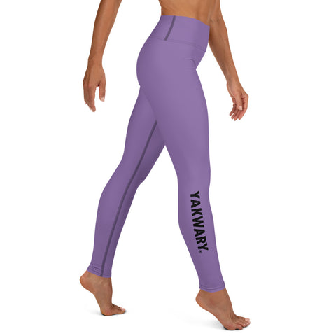 YAKWARY Purple Yoga Leggings With Pocket