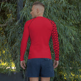 YAKWARY Men Gym Special Red Rash Guard