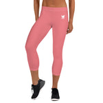 YAKWARY Women Pink Capri Leggings