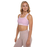 YAKWARY Women Pink Padded Sports Bra