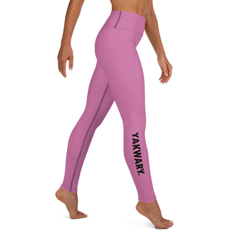 YAKWARY Pink Yoga Leggings Without Pocket