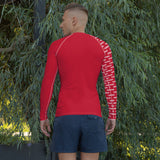 YAKWARY Men Gym Special Red Rash Guard