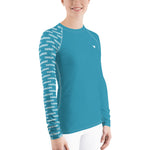 YAKWARY Women Blue Special Rash Guard