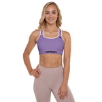 YAKWARY Women Purple Padded Sports Bra