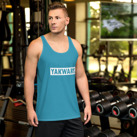 YAKWARY Men Blue Tank Top