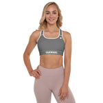 YAKWARY Women Gray Padded Sports Bra