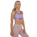 YAKWARY Women Purple Padded Sports Bra