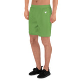 YAKWARY Men Sports Long Green Shorts