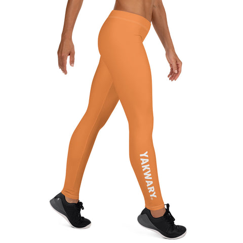 YAKWARY Women Orange Leggings