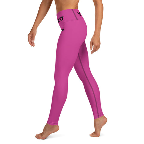 YAKWARY Pink Yoga Leggings With Pocket