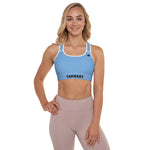 YAKWARY Women Blue Padded Sports Bra