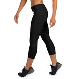 YAKWARY Women Black Capri Leggings