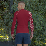 YAKWARY Men Gym Special Red Rash Guard