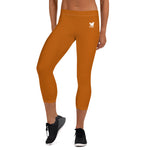 YAKWARY Women Brown Capri Leggings