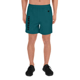 YAKWARY Men Sports Long Turquoise Shorts