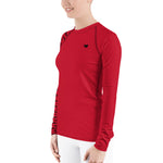 YAKWARY Women Red Special Rash Guard