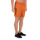 YAKWARY Men Sports Long Orange Shorts