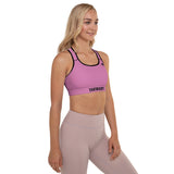 YAKWARY Women Pink Padded Sports Bra