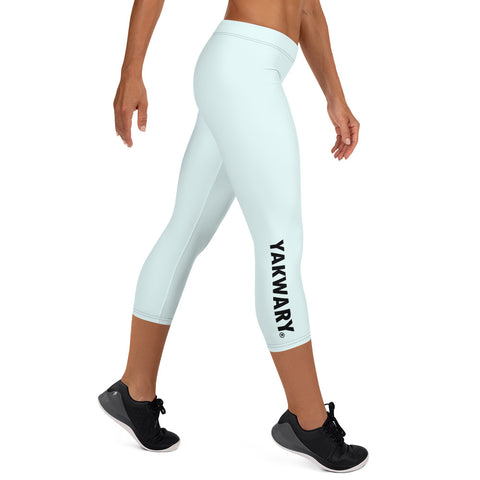 YAKWARY Women Turquoise Capri Leggings