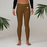 YAKWARY Women Brown Leggings