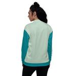 YAKWARY Women Turquoise Bomber Jacket