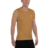 YAKWARY Men Brown Sports T-shirt