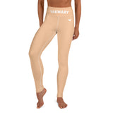 YAKWARY Brown Yoga Leggings Without Pocket