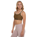 YAKWARY Women Brown Padded Sports Bra