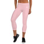 YAKWARY Women Pink Capri Leggings