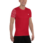 YAKWARY Men Red Sports T-shirt