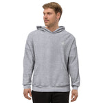 YAKWARY Men White Sueded Fleece Hoodie