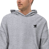 YAKWARY Men Black Sueded Fleece Hoodie